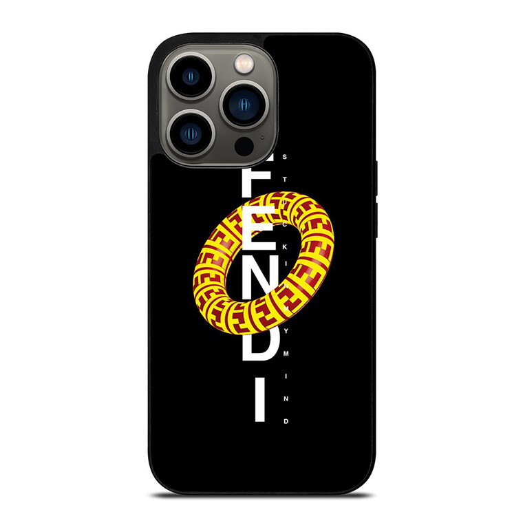 FENDI ROMA LOGO STUCK IN MY MIND iPhone 13 Pro Case Cover