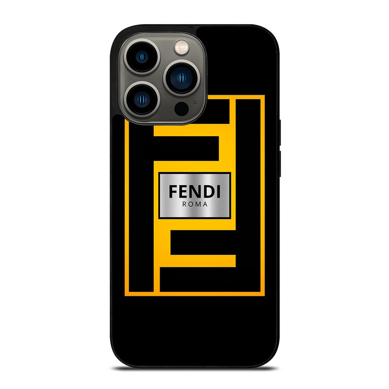FENDI ROMA YELLOW LOGO iPhone 13 Pro Case Cover