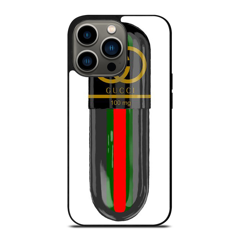 GUCCI LOGO DRUGS 100 MG ICON iPhone 13 Pro Case Cover