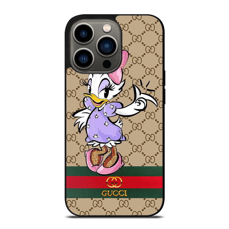 GUCCI LOGO PATTERN DAISY DUCK DISNEY iPhone 13 Pro Case Cover