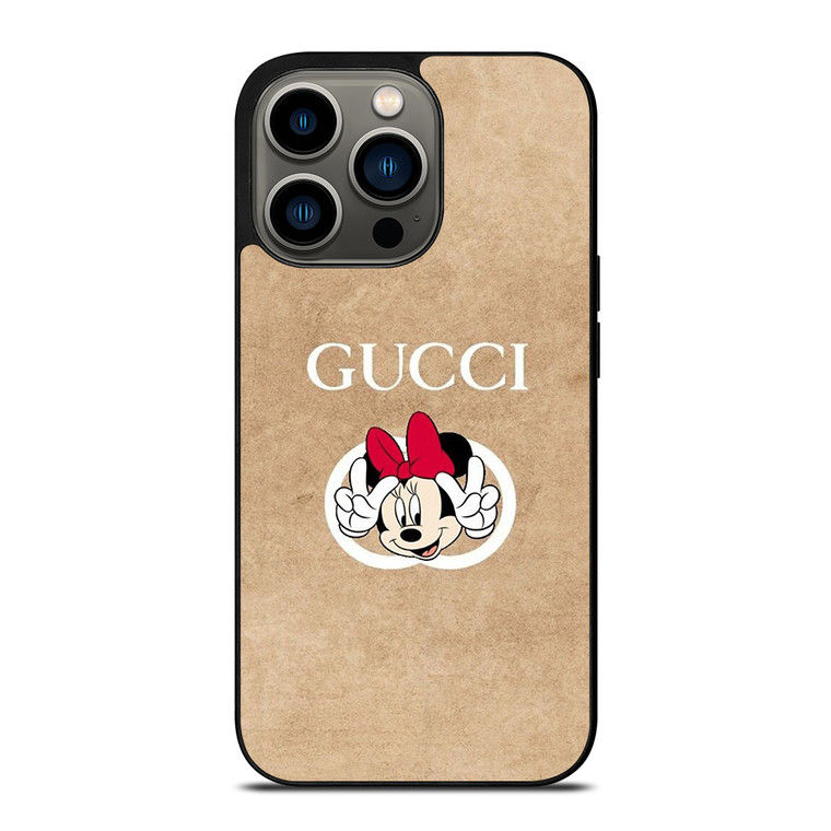 GUCCI LOGO PATTERN DISNEY MINNIE MOUSE iPhone 13 Pro Case Cover GUCCI LOGO PATTERN DISNEY MINNIE MOUSE iPhone 13 Pro Case Cover