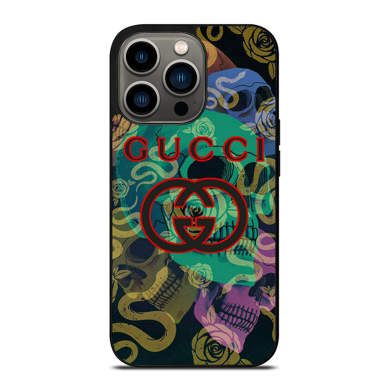 GUCCI LOGO SNAKE SKULLS ICON iPhone 13 Pro Case Cover