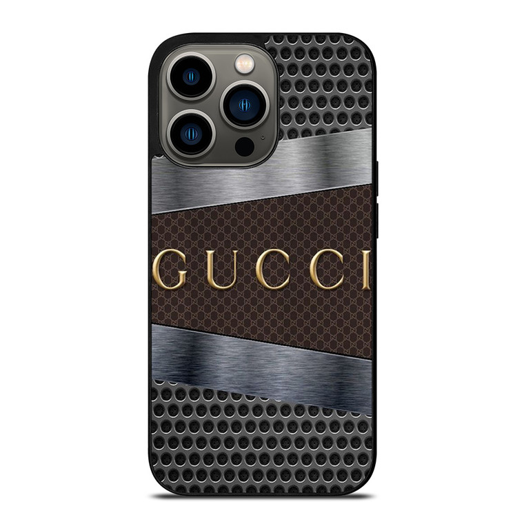 GUCCI METAL LOGO ICON iPhone 13 Pro Case Cover
