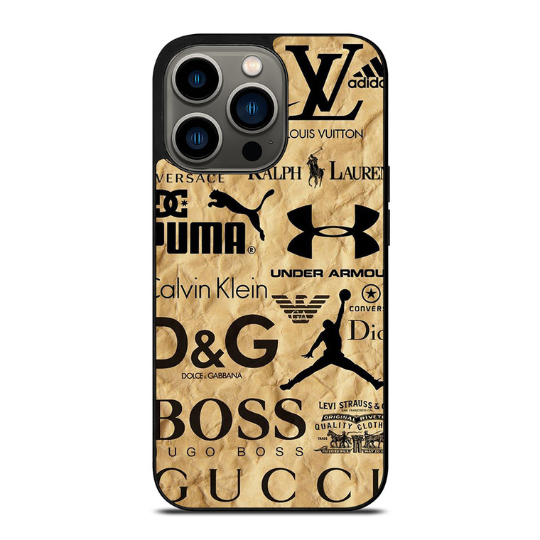 GUCCI NIKE VERSACE LOUIS VUITTON LV DIOR GOLDEN LOGO iPhone 13 Pro Case Cover