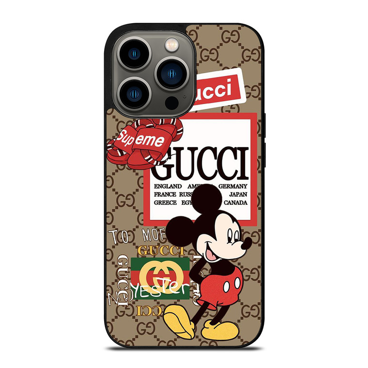 GUCCI X SUPREME X DISNEY MICKEY MOUSE ICON iPhone 13 Pro Case Cover