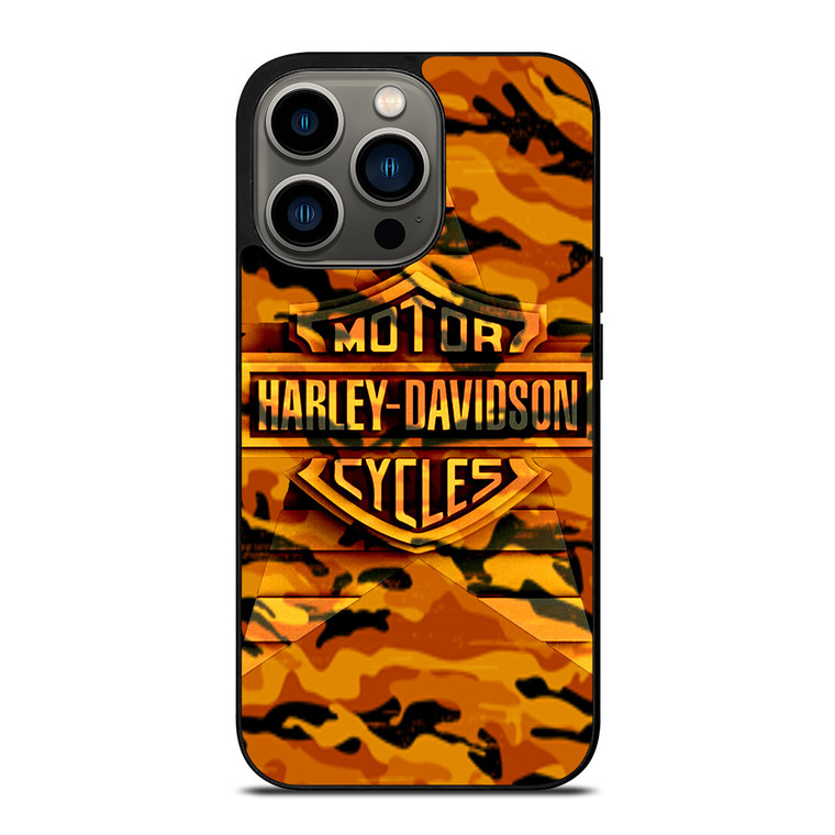 HARLEY DAVIDSON CAMO ORANGE iPhone 13 Pro Case Cover
