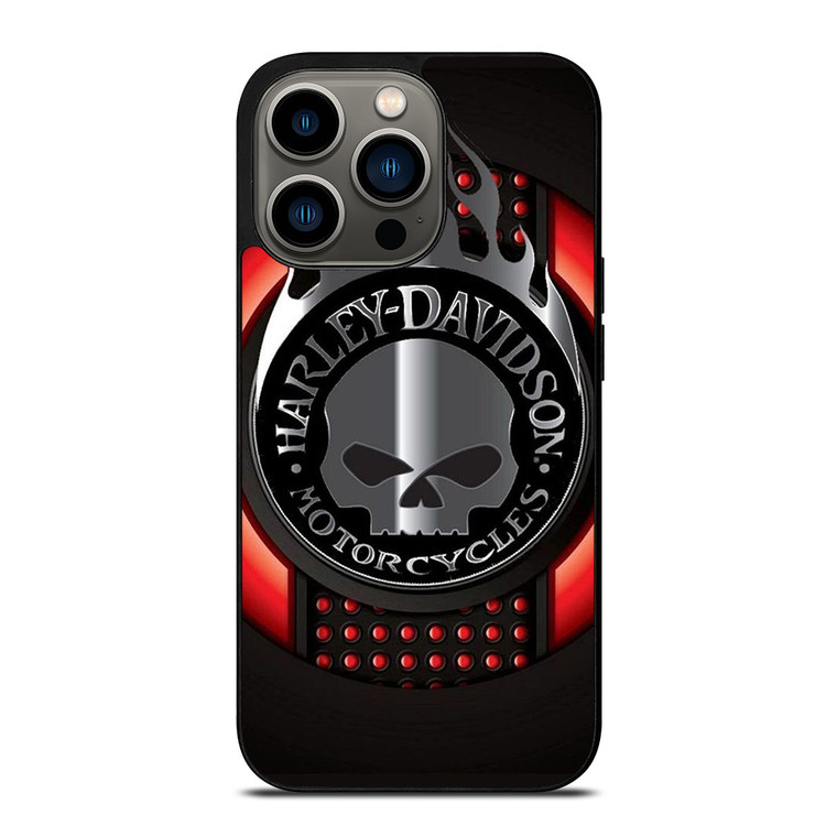 HARLEY DAVIDSON MOTORCYCLES COMPANY SKULL LOGO iPhone 13 Pro Case Cover