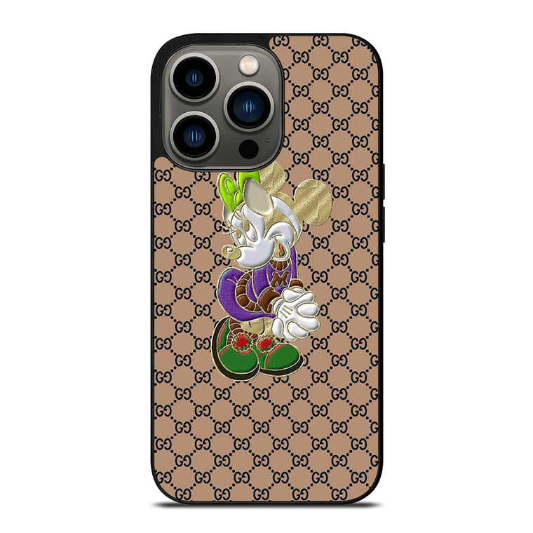 MINNIE MOUSE GUCCI PATTERN LOGO iPhone 13 Pro Case Cover MINNIE MOUSE GUCCI PATTERN LOGO iPhone 13 Pro Case Cover