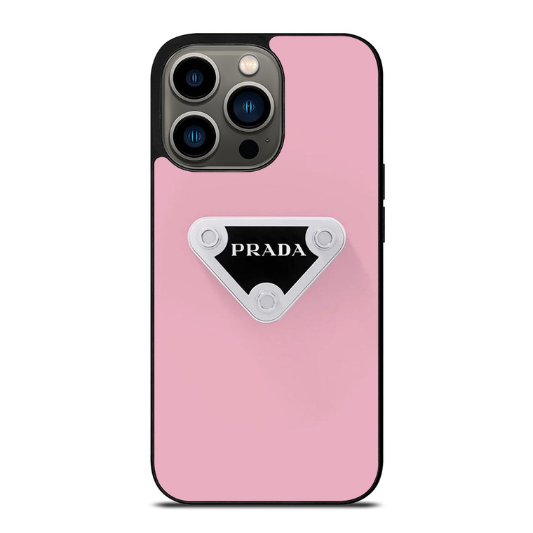 PINK PRADA LOGOEMBLEM iPhone 13 Pro Case Cover