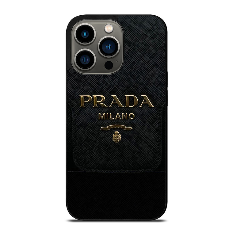 PRADA MILANO BLACK iPhone 13 Pro Case Cover