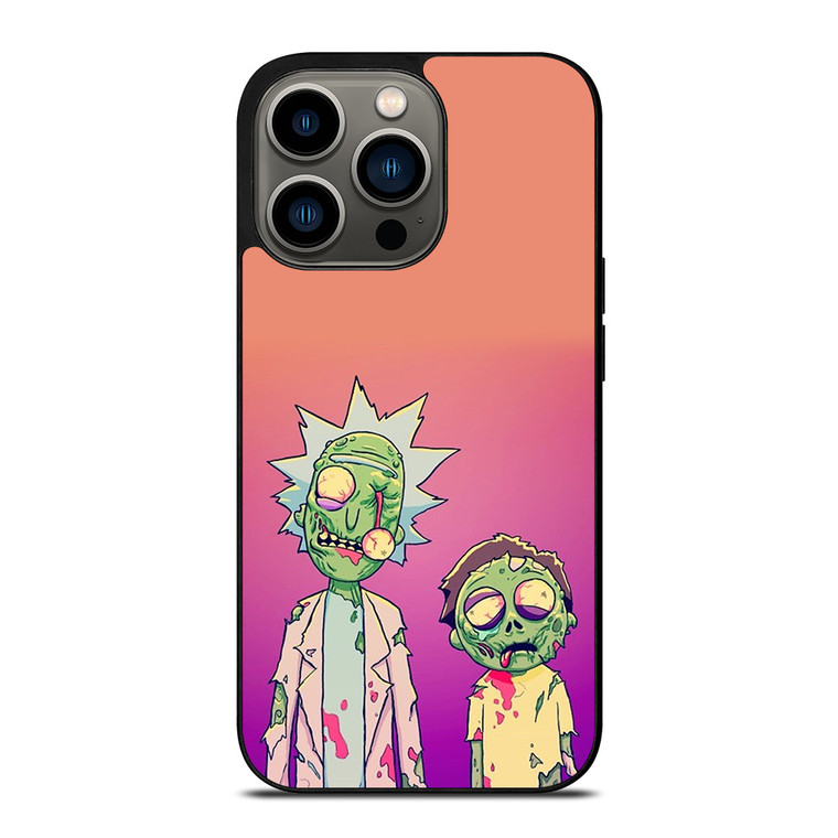 RICK AND MORTY HALLOWEEN ZOMBIES iPhone 13 Pro Case Cover