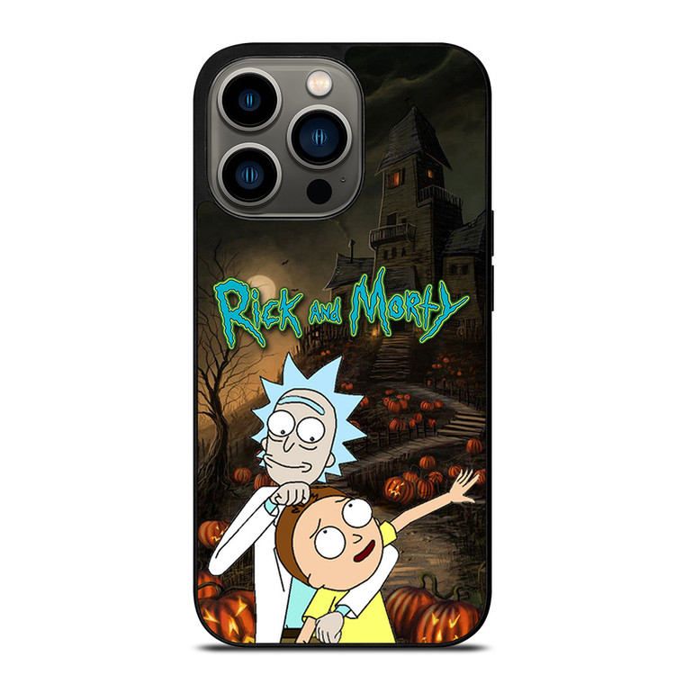 RICK AND MORTY HAPPY HALLOWEEN iPhone 13 Pro Case Cover