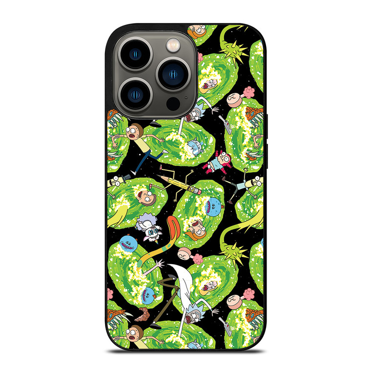 RICK AND MORTY PATTERN ALL iPhone 13 Pro Case Cover