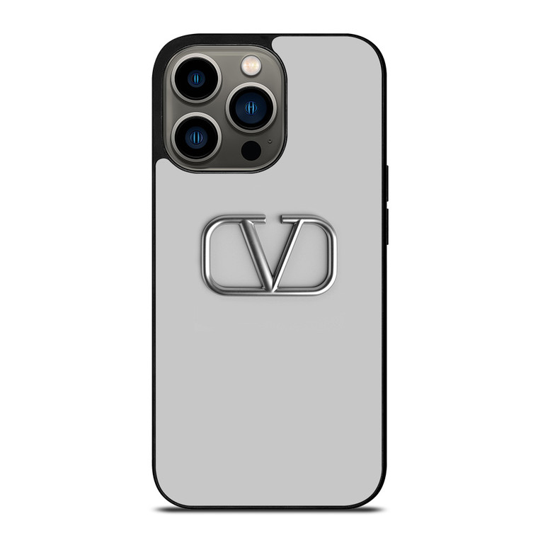 VALENTINO SILVER EMBLEM iPhone 13 Pro Case Cover VALENTINO SILVER EMBLEM iPhone 13 Pro Case Cover