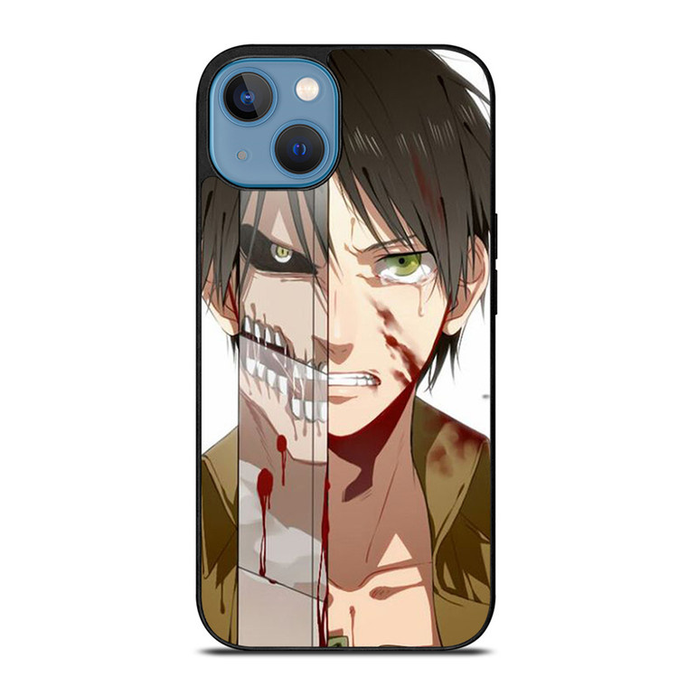 ATTACK ON TITAN ANIME EREN YEAGER iPhone 13 Case Cover