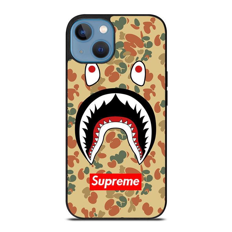 BAPE CAMO SHARK SUPREME iPhone 13 Case Cover