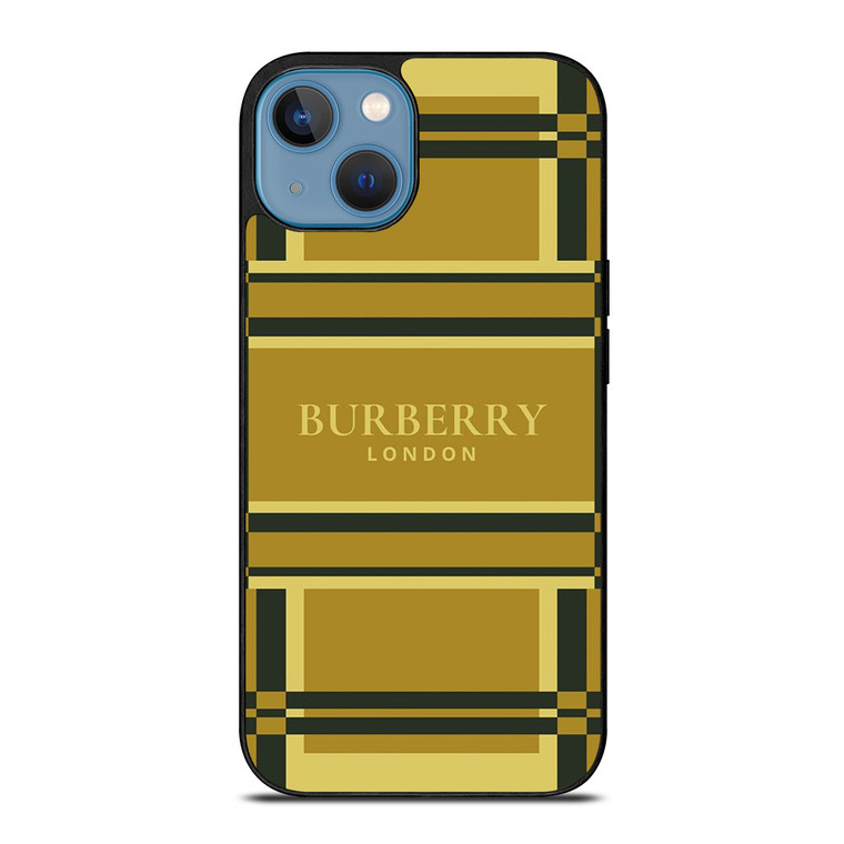 BURBERRY LONDON LOGO GOLD PATTERN iPhone 13 Case Cover