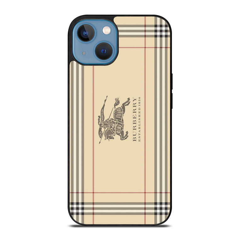 BURBERRY PATTERN LOGO 1856 iPhone 13 Case Cover