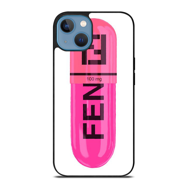 FENDI LOGO 100 MG PINK DRUG ICON iPhone 13 Case Cover