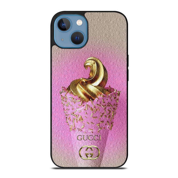 GUCCI LOGO GOLDEN ICE CREAM ICON iPhone 13 Case Cover