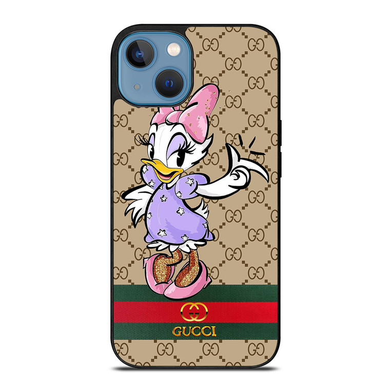 GUCCI LOGO PATTERN DAISY DUCK DISNEY iPhone 13 Case Cover