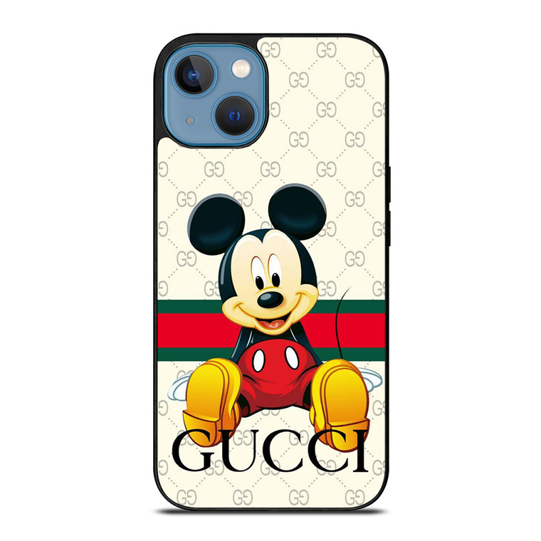 GUCCI LOGO PATTERN MICKEY MOUSE DISNEY iPhone 13 Case Cover