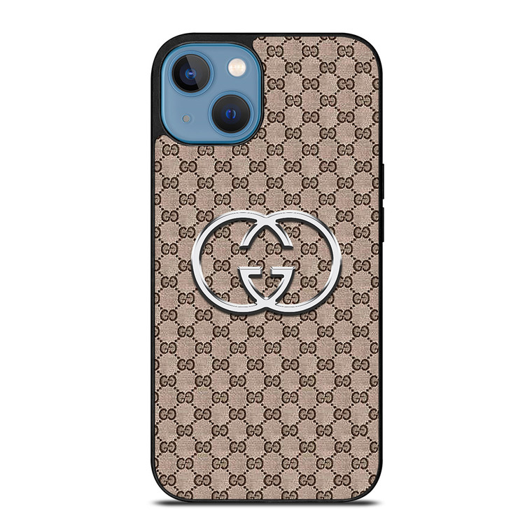 GUCCI PATTERN EMBLEM iPhone 13 Case Cover