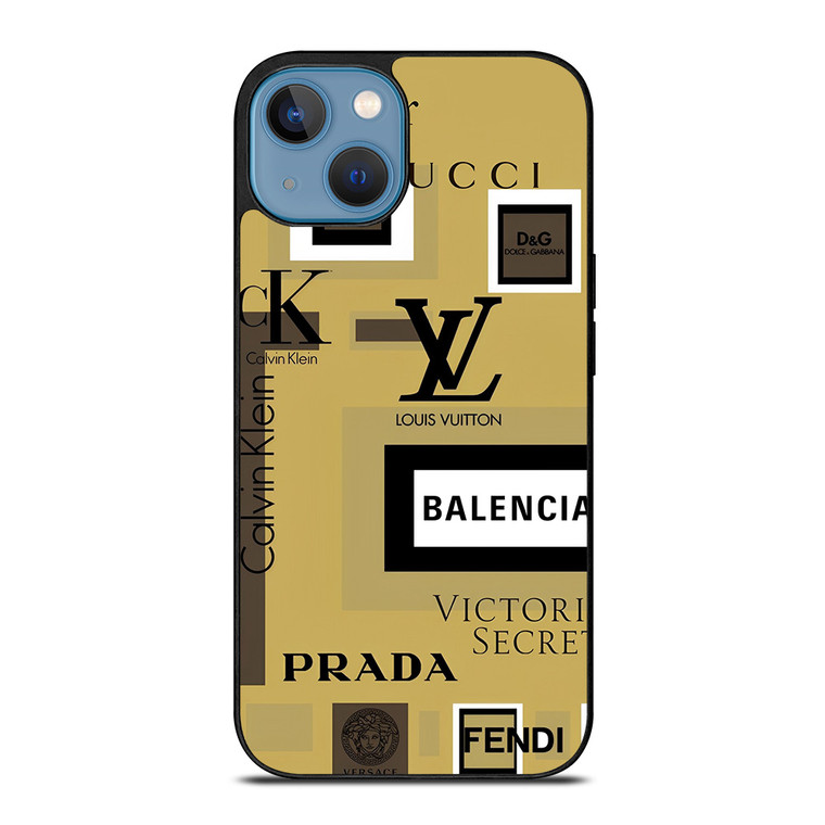 GUCCI VERSACE LOUISE VUITTON LV PRADA BALENCIAGA iPhone 13 Case Cover
