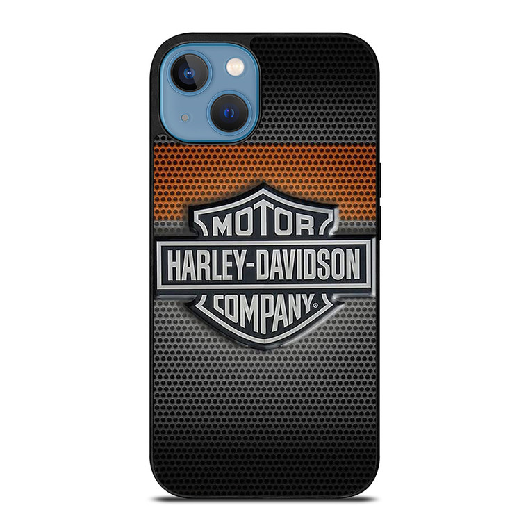 HARLEY DAVIDSON MOTORCYCLES COMPANY METAL LOGO iPhone 13 Case Cover