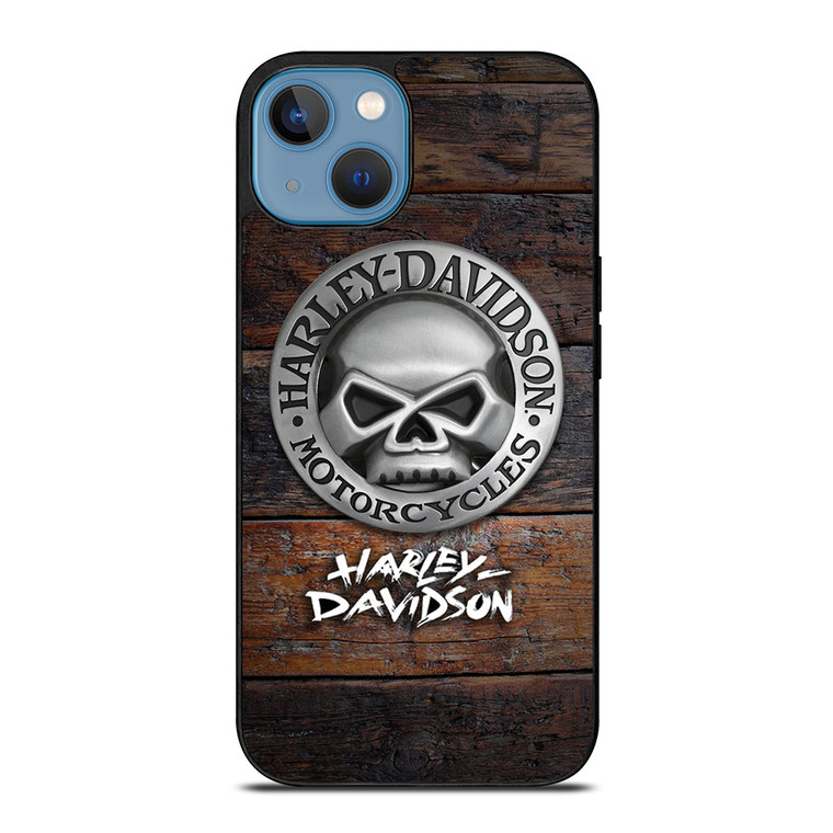 HARLEY DAVIDSON MOTORCYCLES COMPANY WOODEN LOGO iPhone 13 Case Cover