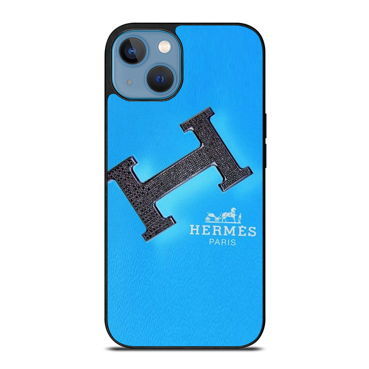 HERMES LOGO FASHION BLUE iPhone 13 Case Cover
