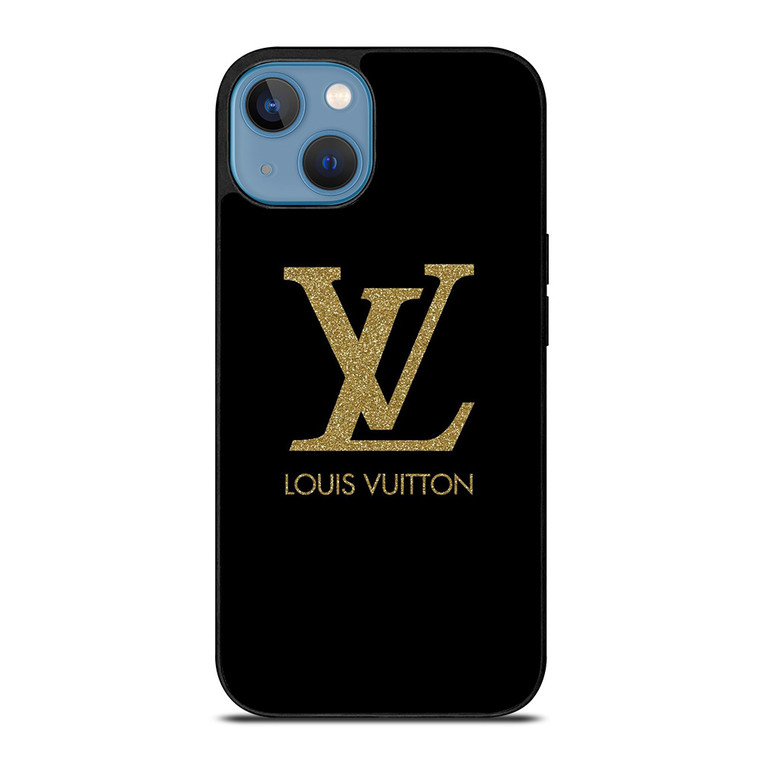 LOUIS VUITTON LV LOGO BLACK GOLD iPhone 13 Case Cover