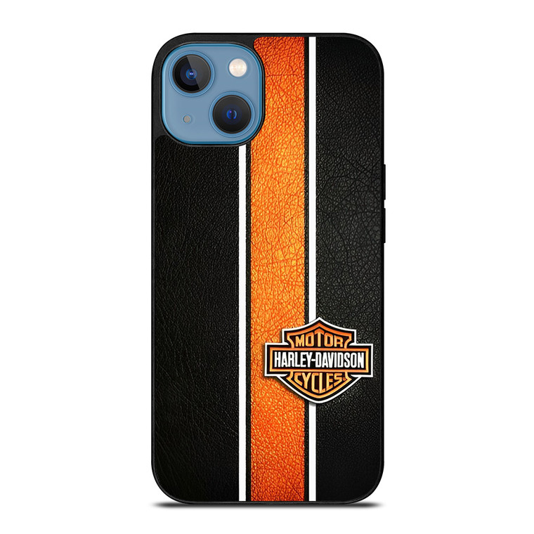 MARLEY DAVIDSON LOGO ON LEATHER iPhone 13 Case Cover