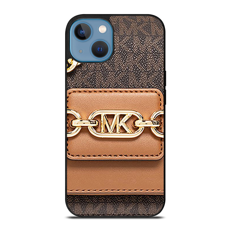 MICHAEL KORS MK LOGO BROWN SHOULDER BAG iPhone 13 Case Cover