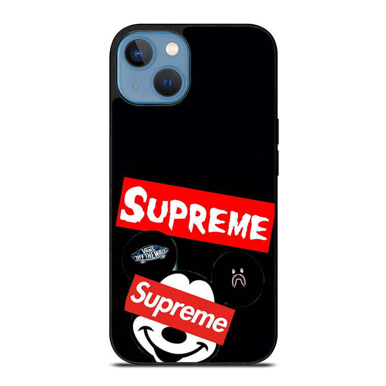 MICKEY MOUSE HYPEBEAST SUPREME iPhone 13 Case Cover