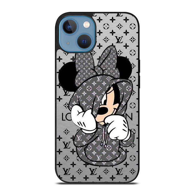 MINNIE MOUSE DISNEY FEAT LOUIS VUITTON LV GRAY iPhone 13 Case Cover