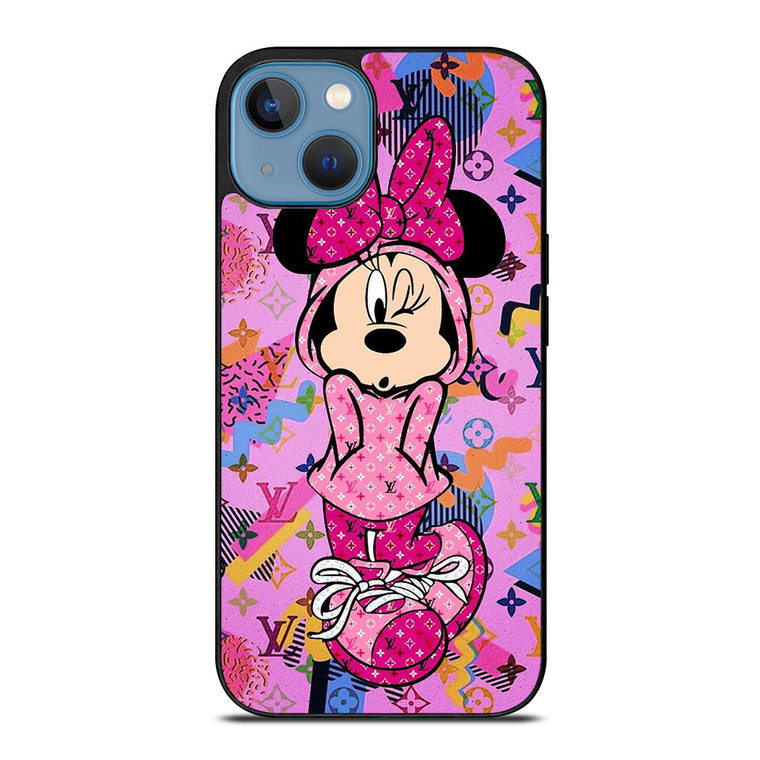 MINNIE MOUSE DISNEY FEAT LOUIS VUITTON LV PINK iPhone 13 Case Cover