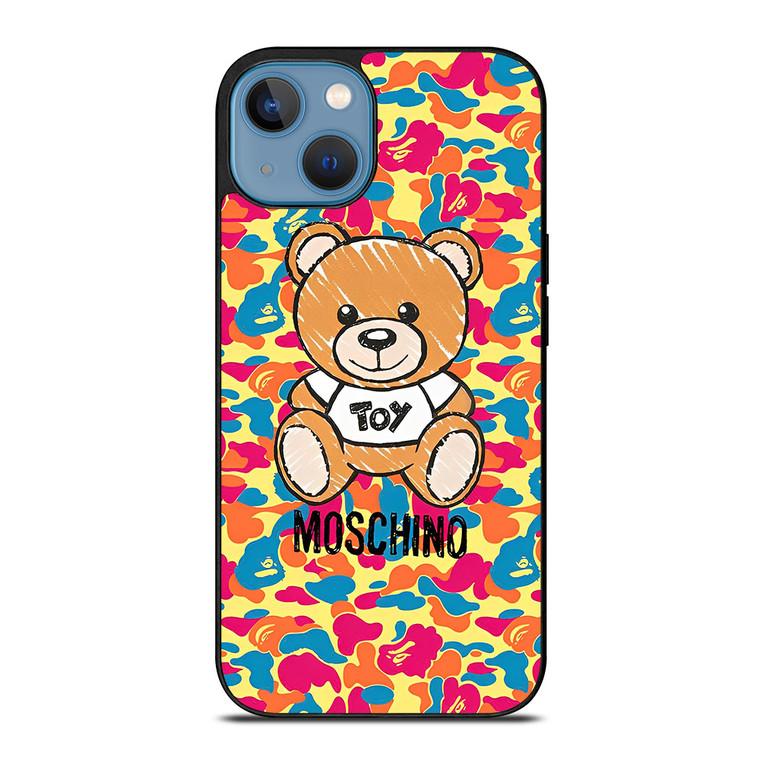 MOSCHINO X BAPE CAMO iPhone 13 Case Cover MOSCHINO X BAPE CAMO iPhone 13 Case Cover