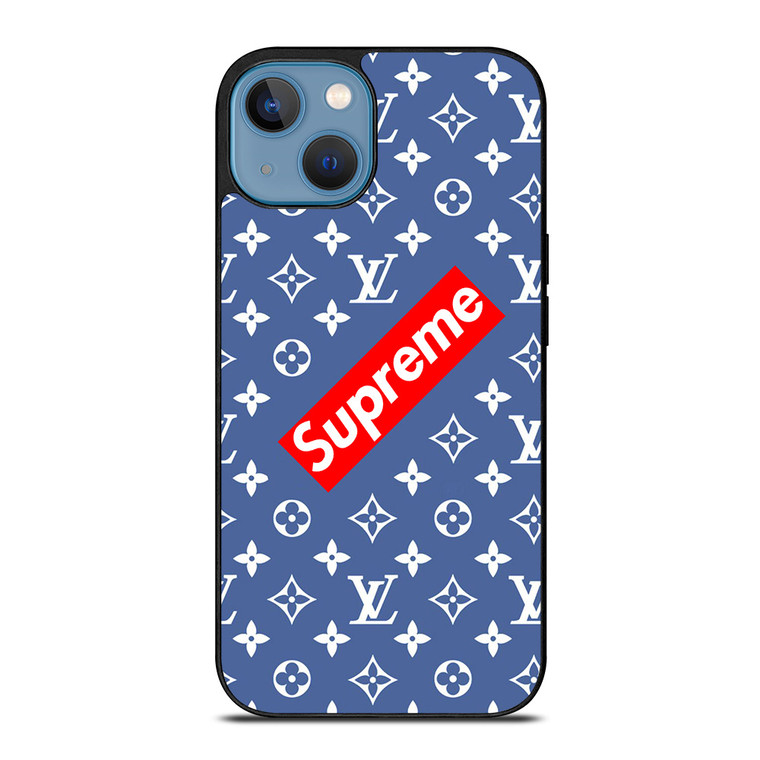 NEW SUPREME LOUIS VUITTON BLUE iPhone 13 Case Cover