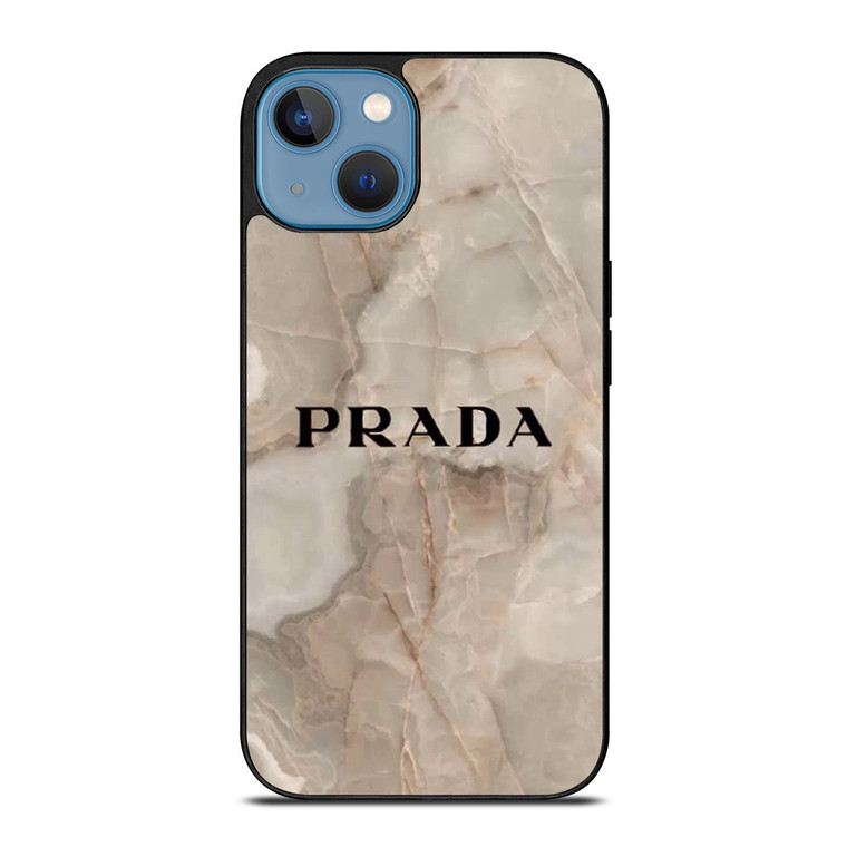 PRADA LOGO ICON ON MARBLE iPhone 13 Case Cover