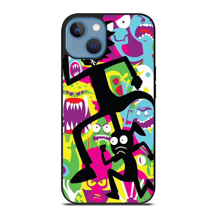 RICK AND MORTY COLORFUL ART iPhone 13 Case Cover