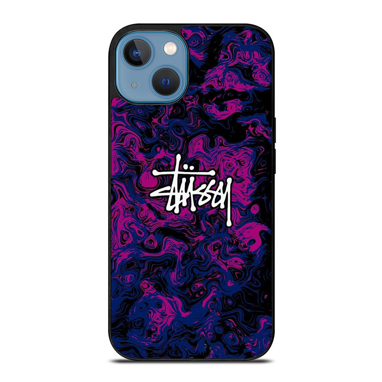 STUSSY PURPLE LOGO iPhone 13 Case Cover STUSSY PURPLE LOGO iPhone 13 Case Cover