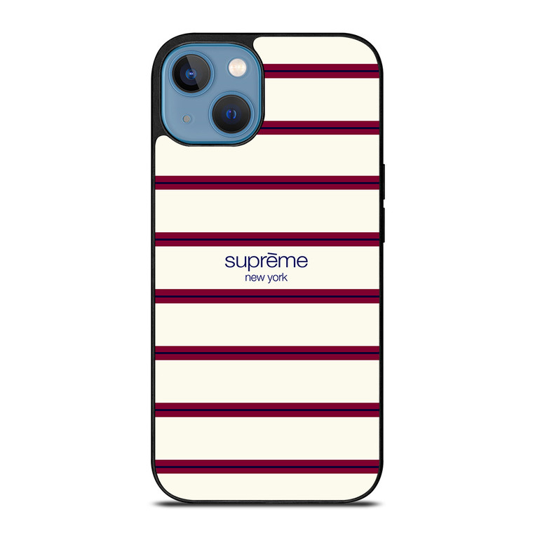SUPREME NEW YORK RED STRIPE iPhone 13 Case Cover