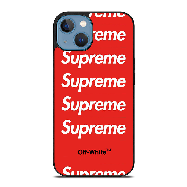 SUPREME RED OFF WHITE iPhone 13 Case Cover
