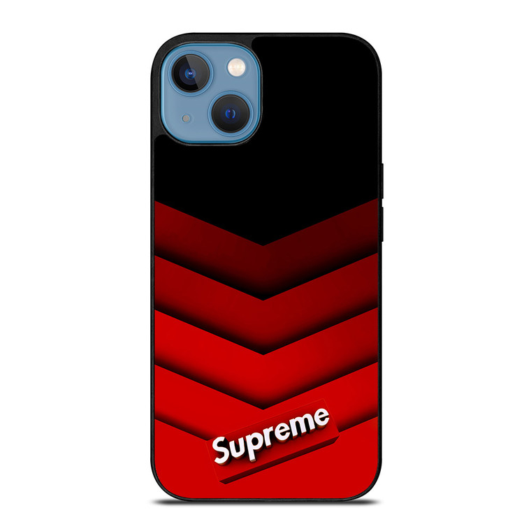 SUPREME RED PATTERN iPhone 13 Case Cover