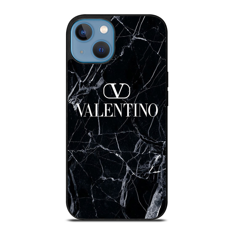 VALENTINO LOGO BLACK MARBLE iPhone 13 Case Cover