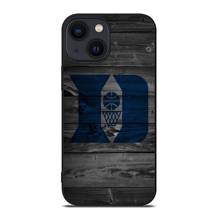 DUKE BLUE DEVILS BASKETBALL WOOD LOGO  iPhone 14 Plus Case Cover