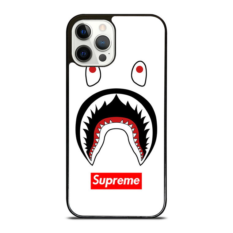 BAPE CAMO SHARK SUPREME WHITE iPhone 12 Pro Case Cover