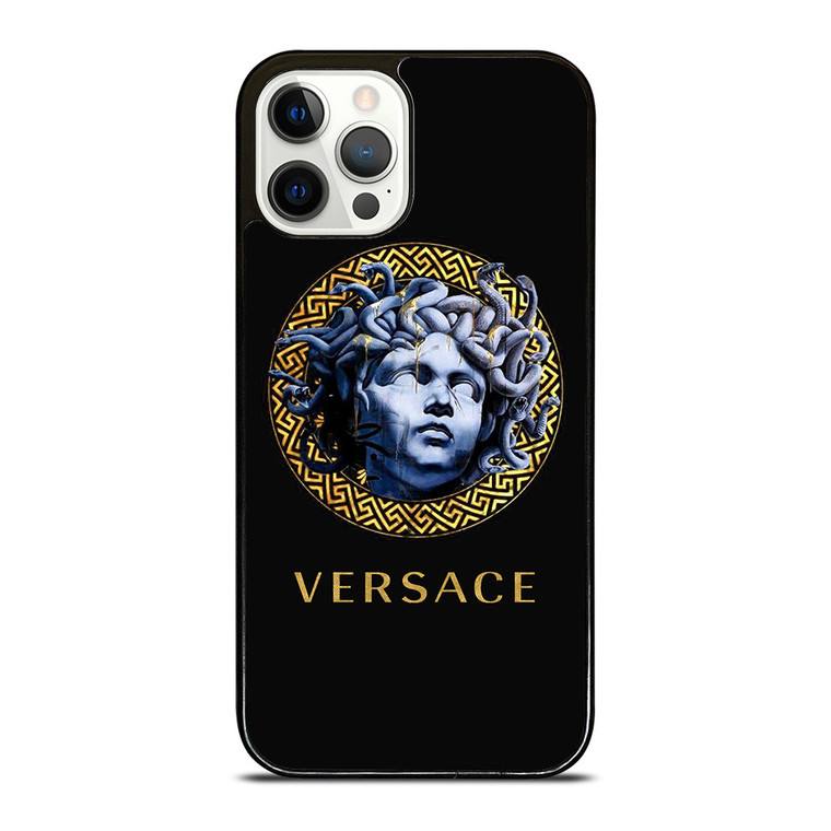 BLUE VERSACE MEDUSA LOGO iPhone 12 Pro Case Cover