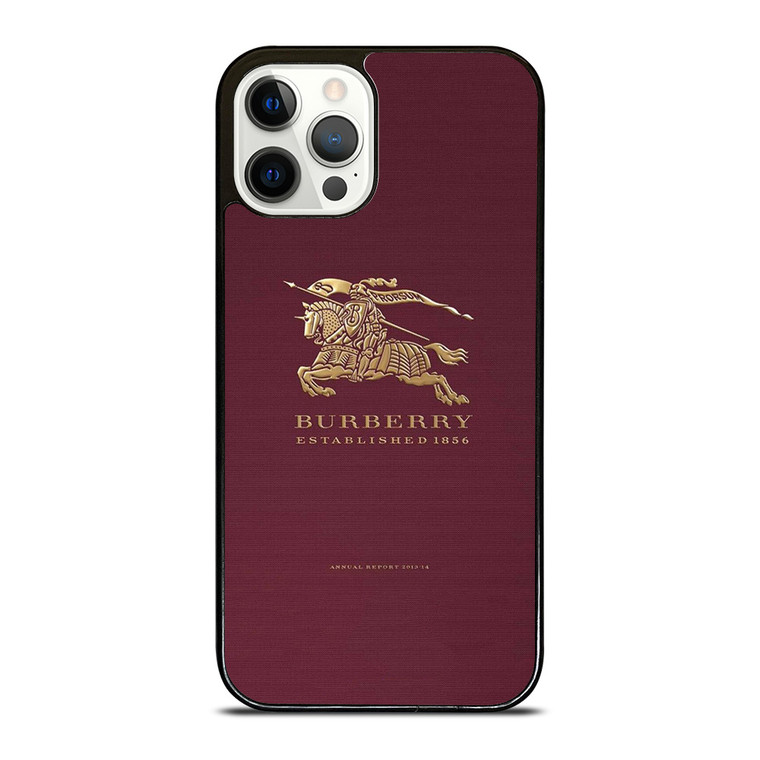 BURBERRY LOGO RED PATTERN iPhone 12 Pro Case Cover
